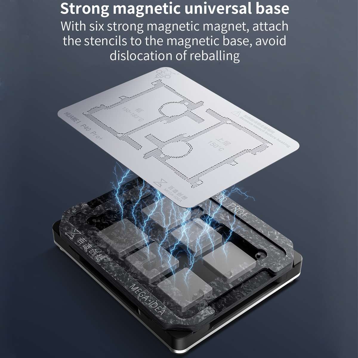 For iPhone X-11 Pro Max Qianli Mega-idea Multi-functional Middle Frame Positioning BGA Reballing Pla