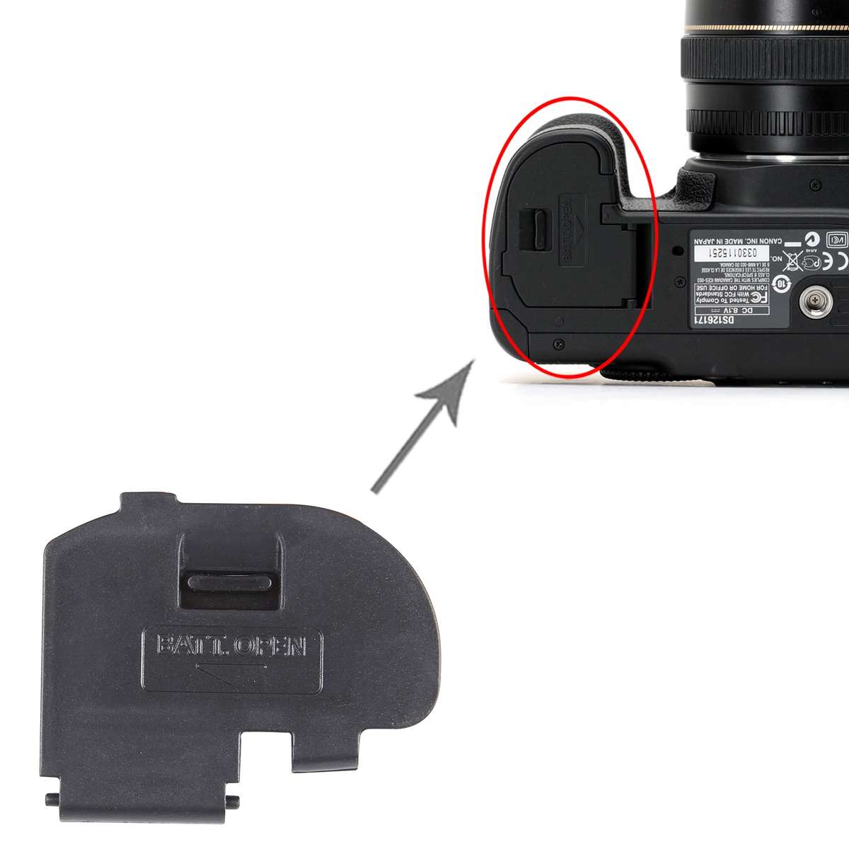 For Canon EOS 70D / EOS 80D OEM Battery Compartment Cover