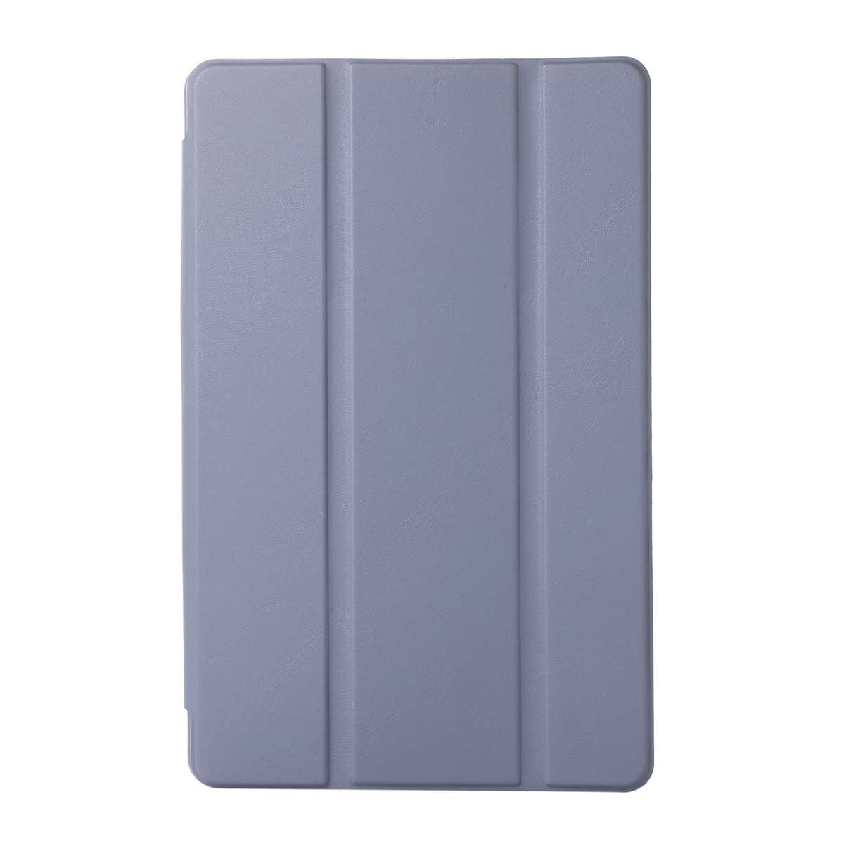 For Samsung Galaxy Tab A7 Lite Solid Color 3-folding Leather Tablet Case(Lavender Grey)