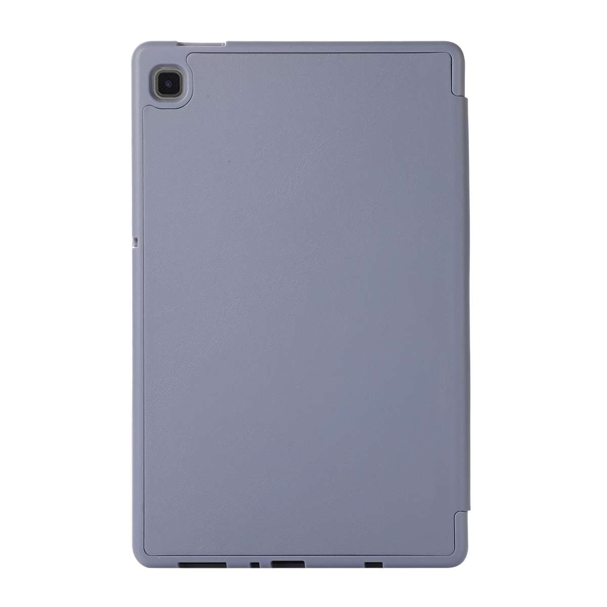 For Samsung Galaxy Tab A7 Lite Solid Color 3-folding Leather Tablet Case(Lavender Grey)