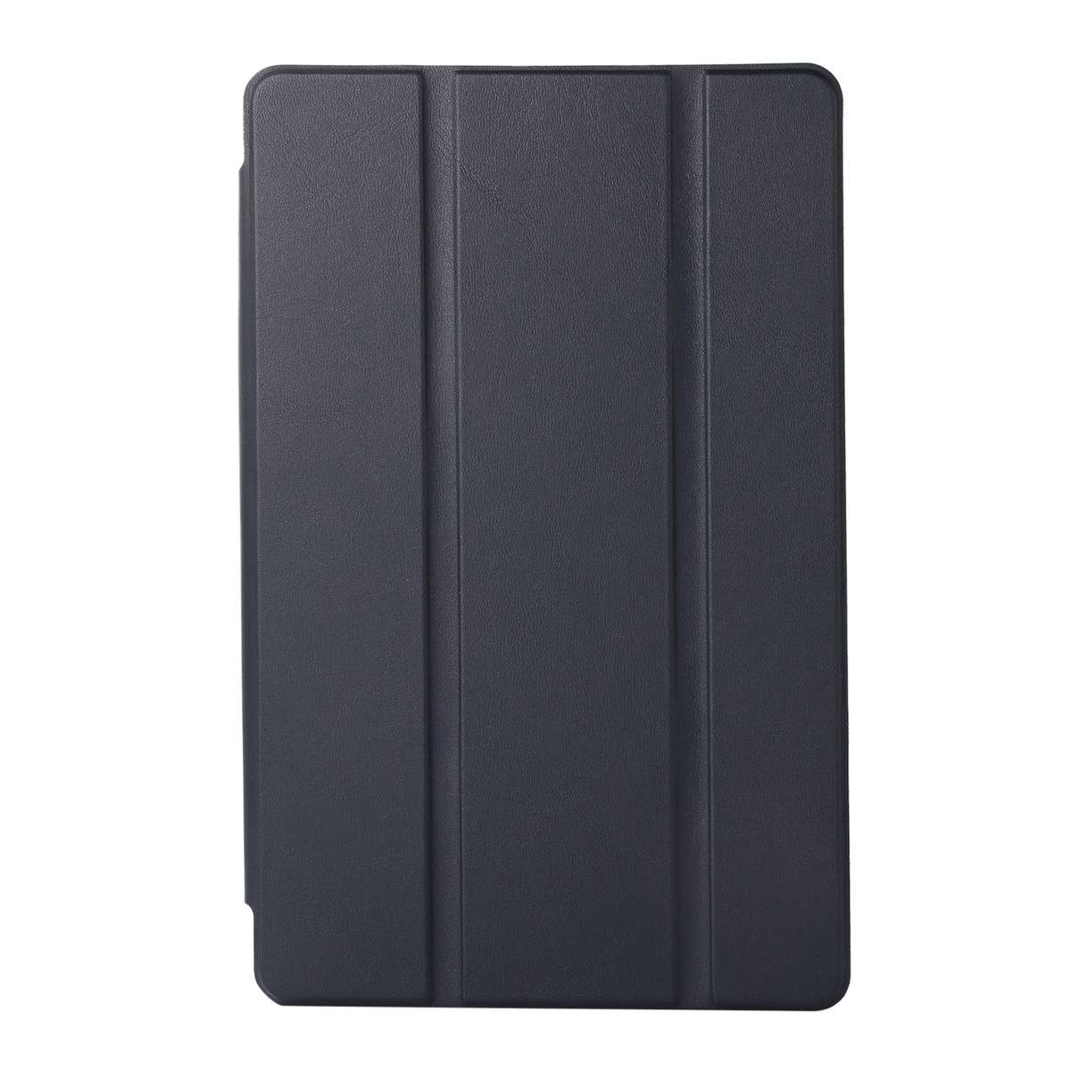 For Samsung Galaxy Tab A7 Lite Solid Color 3-folding Leather Tablet Case(Dark Blue)