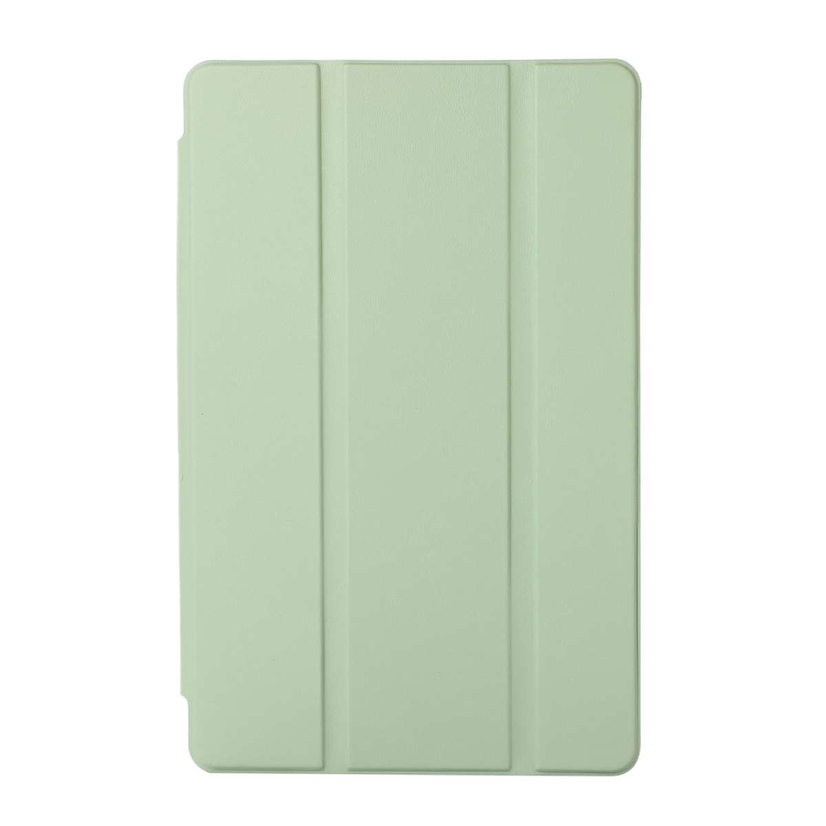 For Samsung Galaxy Tab A7 Lite Solid Color 3-folding Leather Tablet Case(Matcha Green)