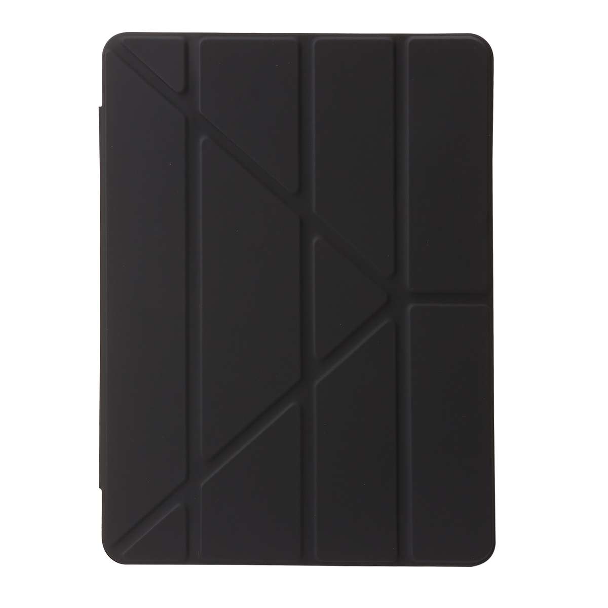 For iPad 10.2 2021 / 2020 / 10.5 Clear Acrylic Deformation Leather Tablet Case(Black)