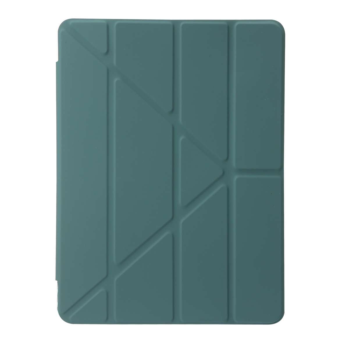 For iPad 10.2 2021 / 2020 / 10.5 Clear Acrylic Deformation Leather Tablet Case(Dark Green)