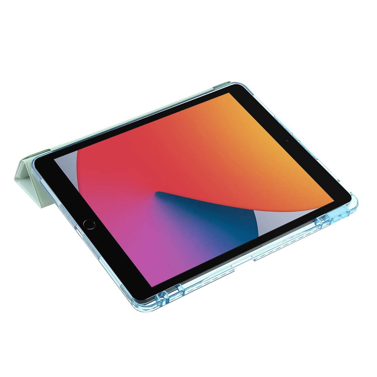 For iPad 10.2 2021 / 2020 / 10.5 Clear Acrylic Deformation Leather Tablet Case(Dark Green)