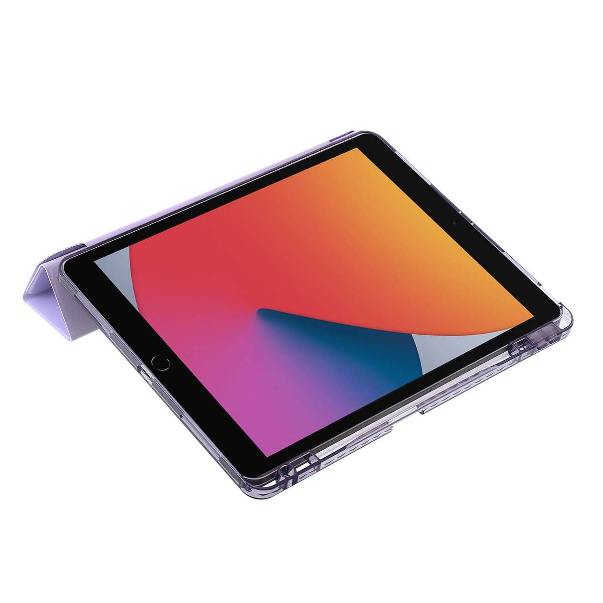 For iPad 10.2 2021 / 2020 / 10.5 Clear Acrylic Deformation Leather Tablet Case(Pink)