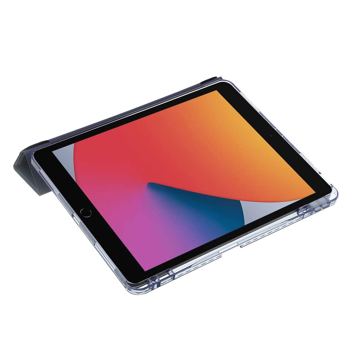 For iPad 10.2 2021 / 2020 / 10.5 Clear Acrylic Deformation Leather Tablet Case(Grey)