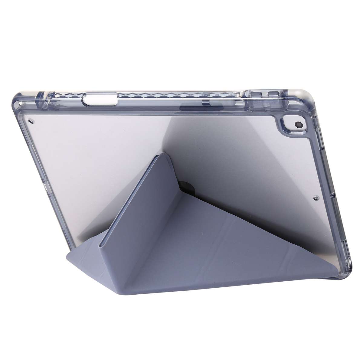 For iPad 10.2 2021 / 2020 / 10.5 Clear Acrylic Deformation Leather Tablet Case(Lavender Purple)