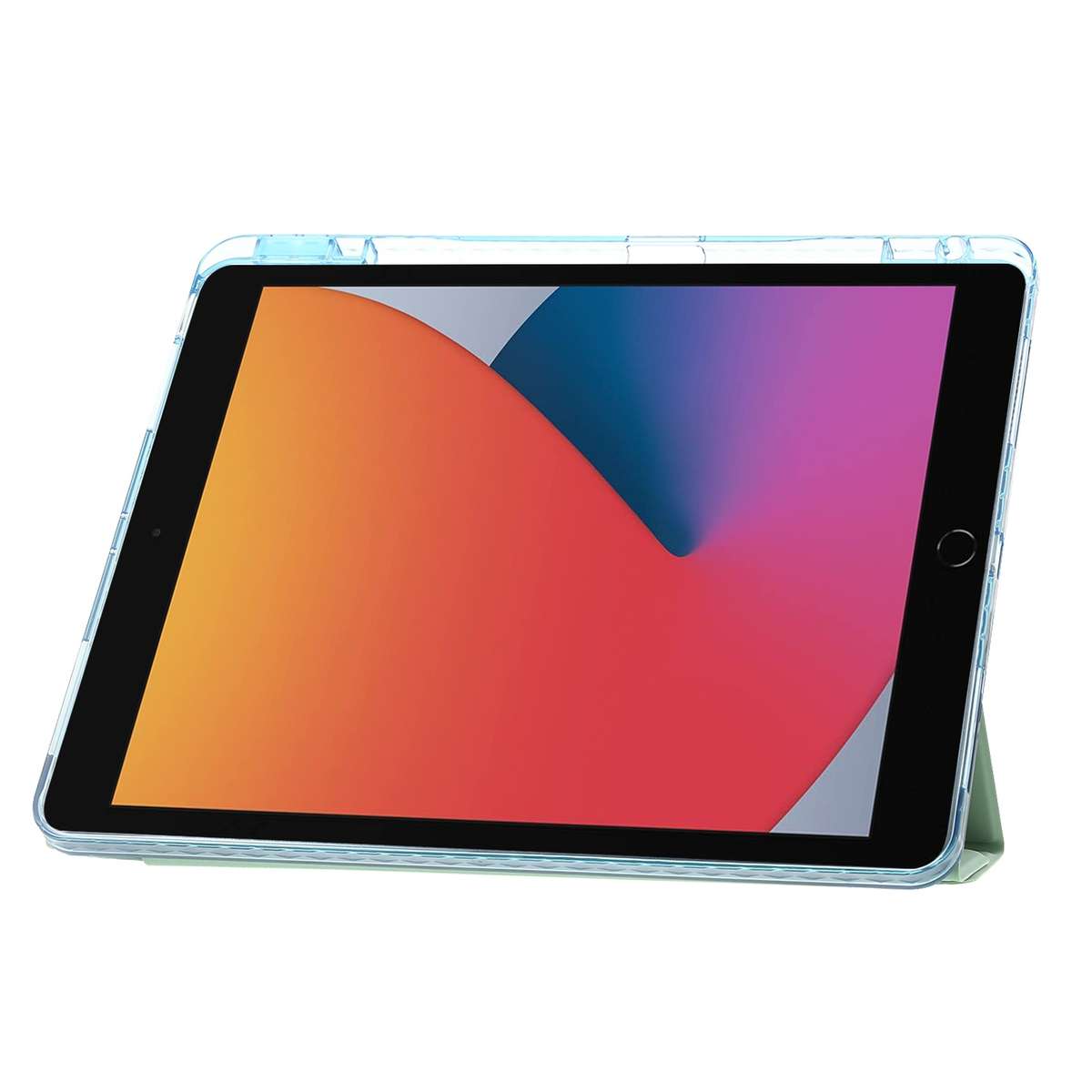 For iPad 10.2 2021 / 2020 / 10.5 Clear Acrylic Deformation Leather Tablet Case(Yellow)
