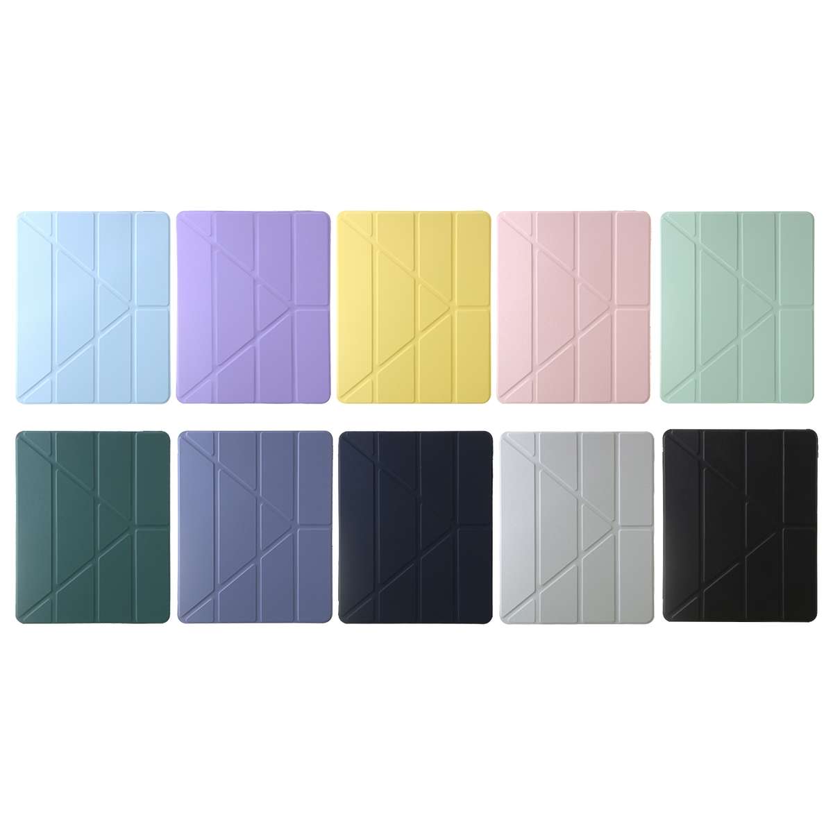 For iPad 10.2 2021 / 2020 / 10.5 Clear Acrylic Deformation Leather Tablet Case(Grey)