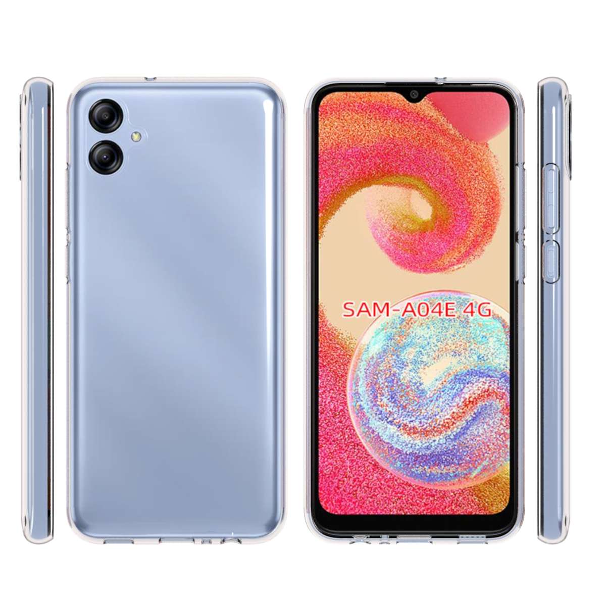 For Samsung Galaxy A04e 4G Waterproof Texture TPU Phone Case(Transparent)