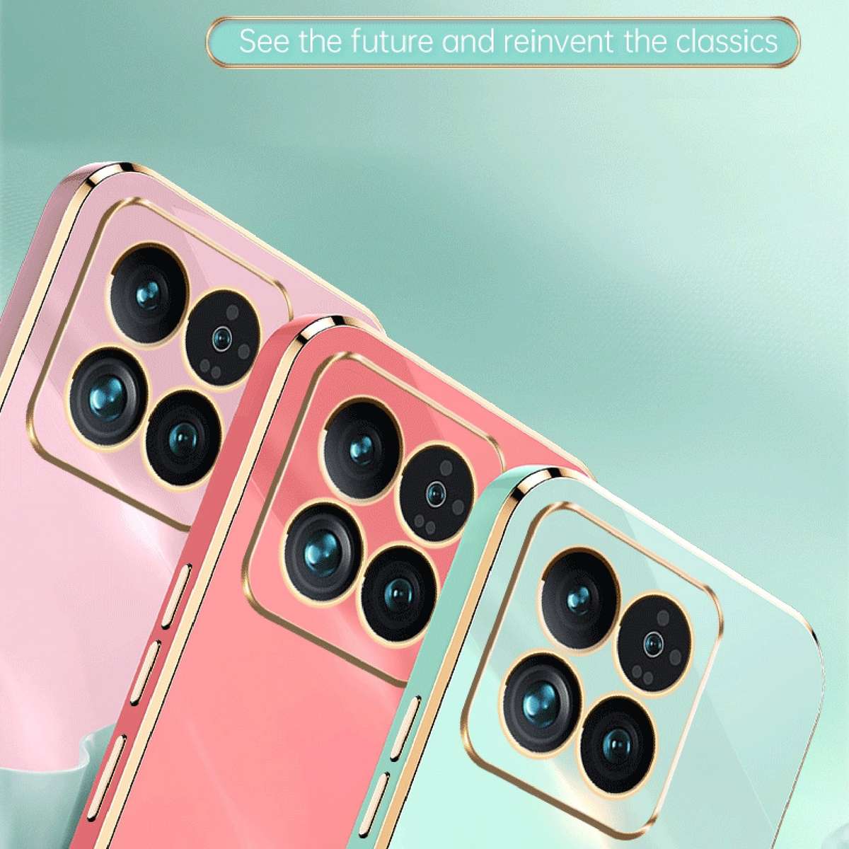 For Xiaomi 14 Pro XINLI Straight Edge 6D Electroplate TPU Phone Case with Ring Holder(Black)