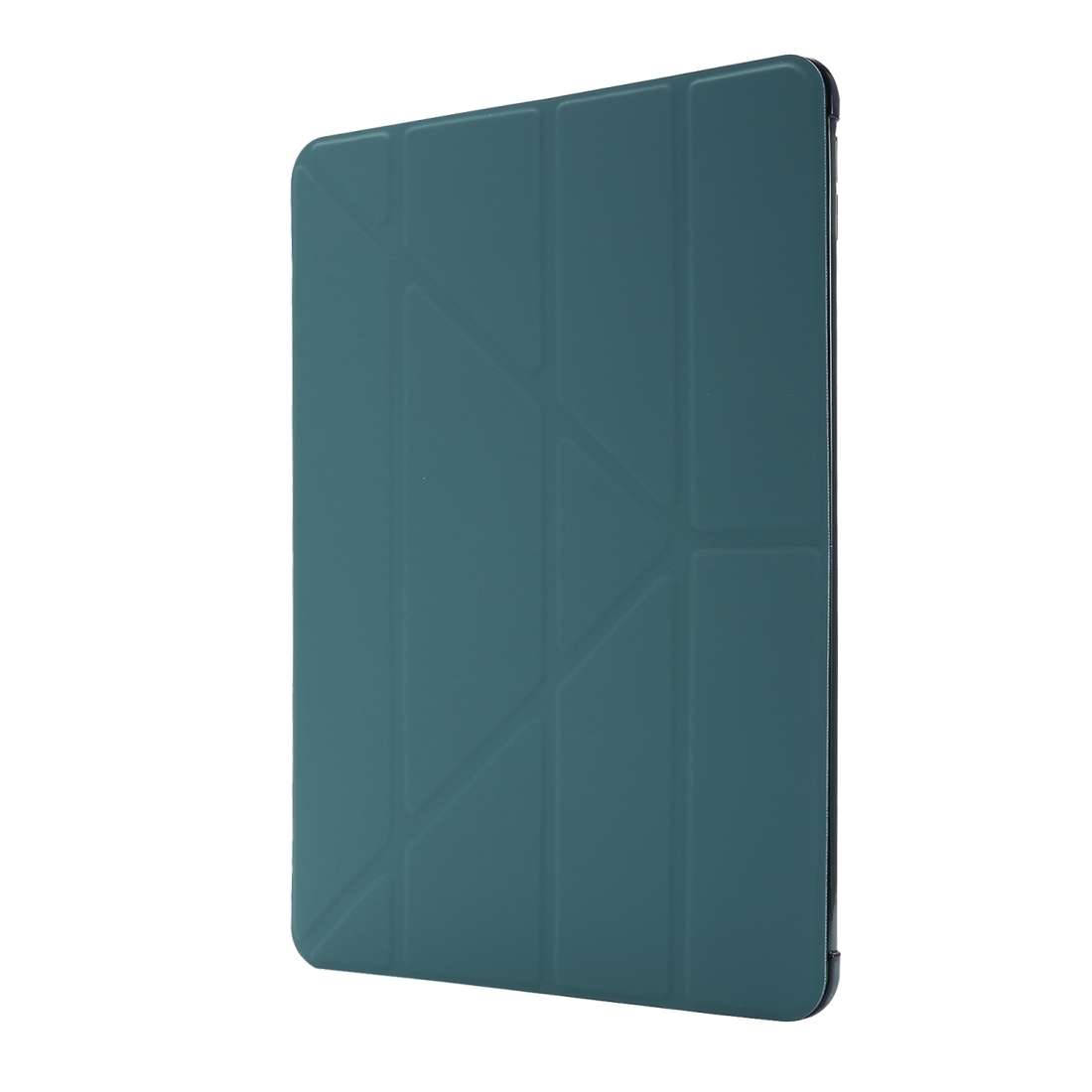 For iPad 10.2 2021 / 2020 / 2019 Airbag Deformation Horizontal Flip Leather Case ... (Dark Green)