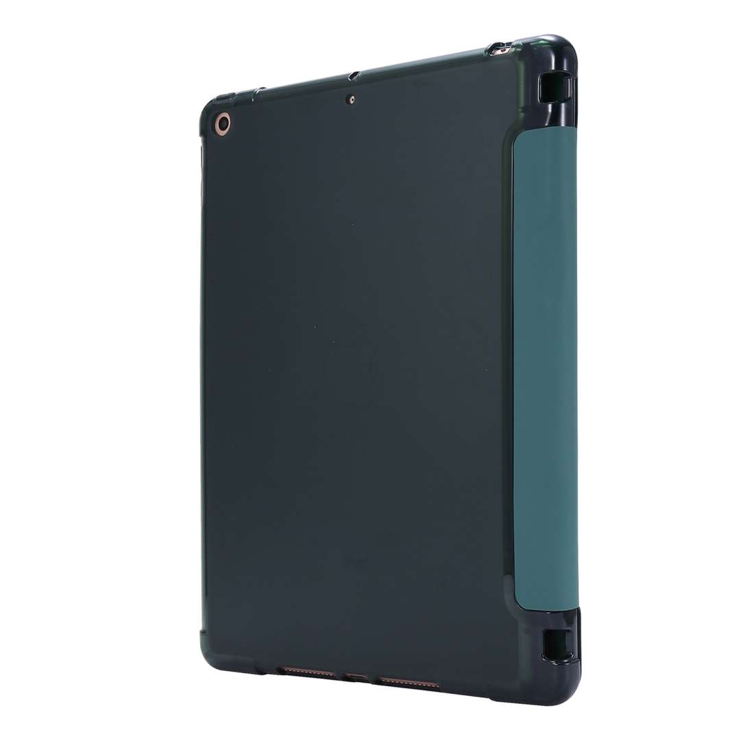 For iPad 10.2 2021 / 2020 / 2019 Airbag Deformation Horizontal Flip Leather Case ... (Dark Green)