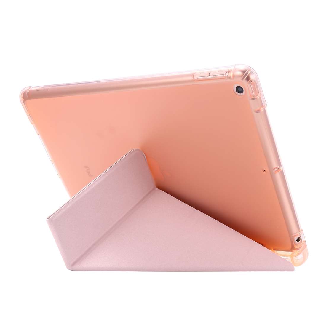 For iPad 10.2 2021 / 2020 / 2019 Airbag Deformation Horizontal Flip Leather Case with H ... (Pink)