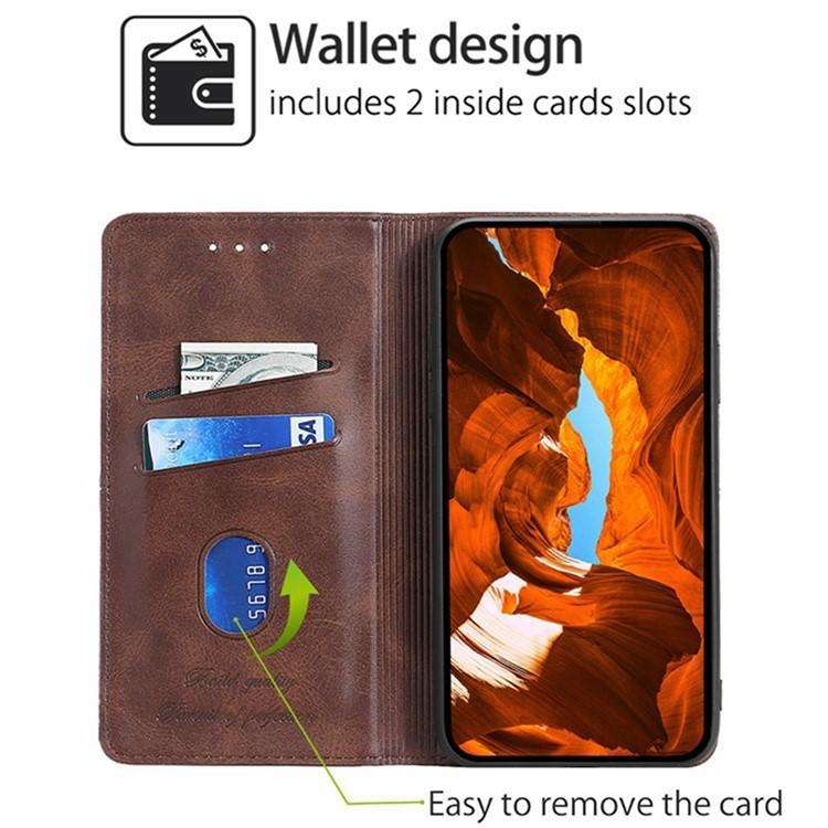 For Tecno Pova Slim 5G / Spark Slim 4G Cow Texture Magnetic Leather Phone Case(Dark Brown)