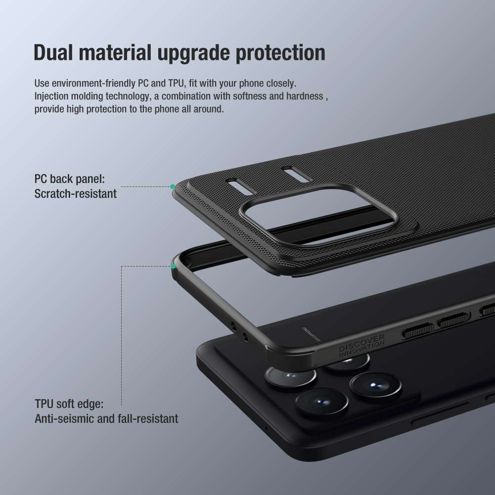 For Xiaomi Redmi K70 / K70 Pro NILLKIN Frosted Shield Pro PC + TPU Phone Case(Black)