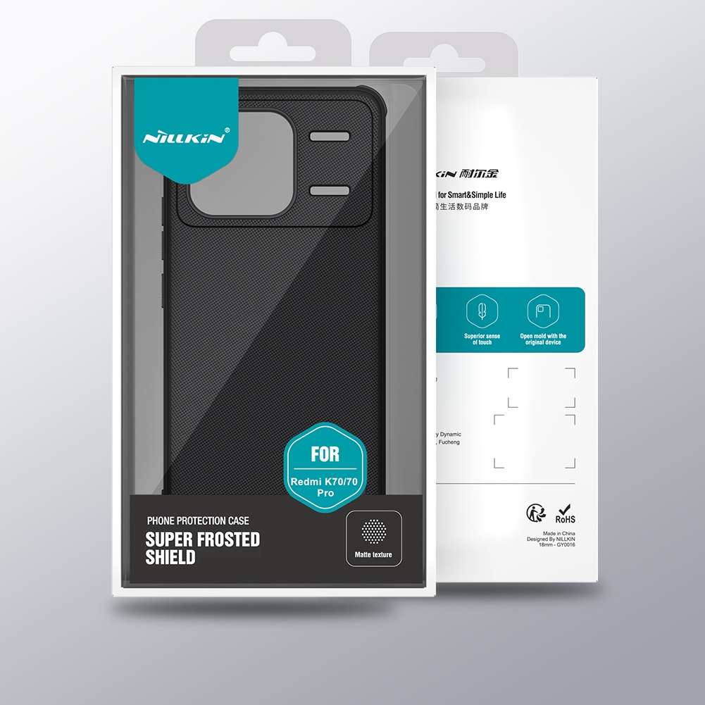 For Xiaomi Redmi K70 / K70 Pro NILLKIN Frosted Shield Pro PC + TPU Phone Case(Black)