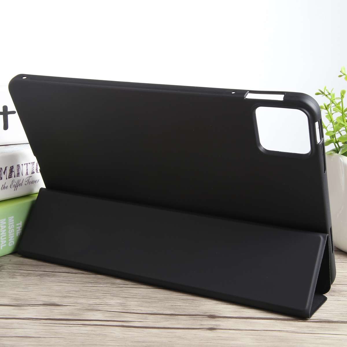 For Xiaomi Pad 7 / Pad 7 Pro Three-fold Holder Flip Tablet Leather Case(Black)