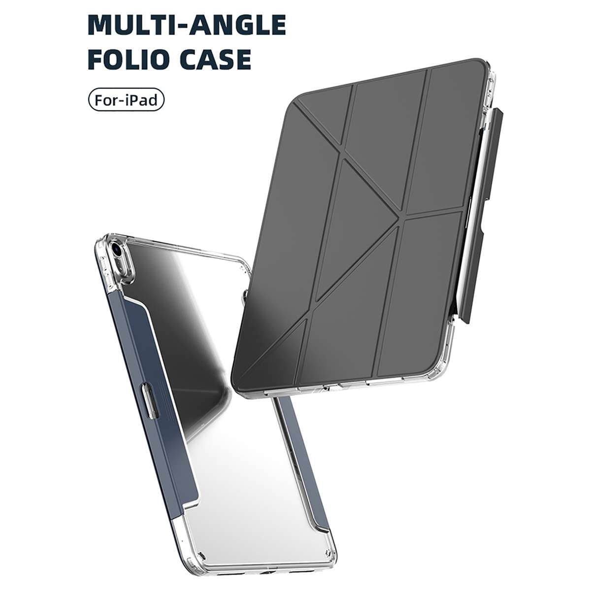 For iPad Pro 11 2025 / 2024 Mutural Deformation Stand Smart Leather Tablet Case(Grey)