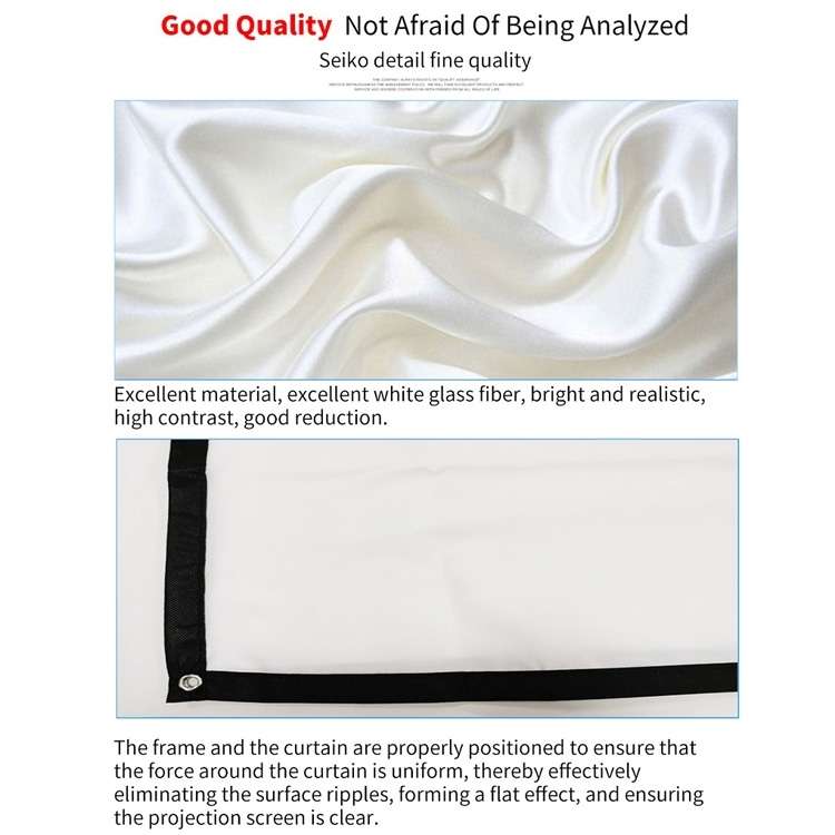 Simple Folding Thin Polyester Projector Film Curtain, Size:30 inch 16:9