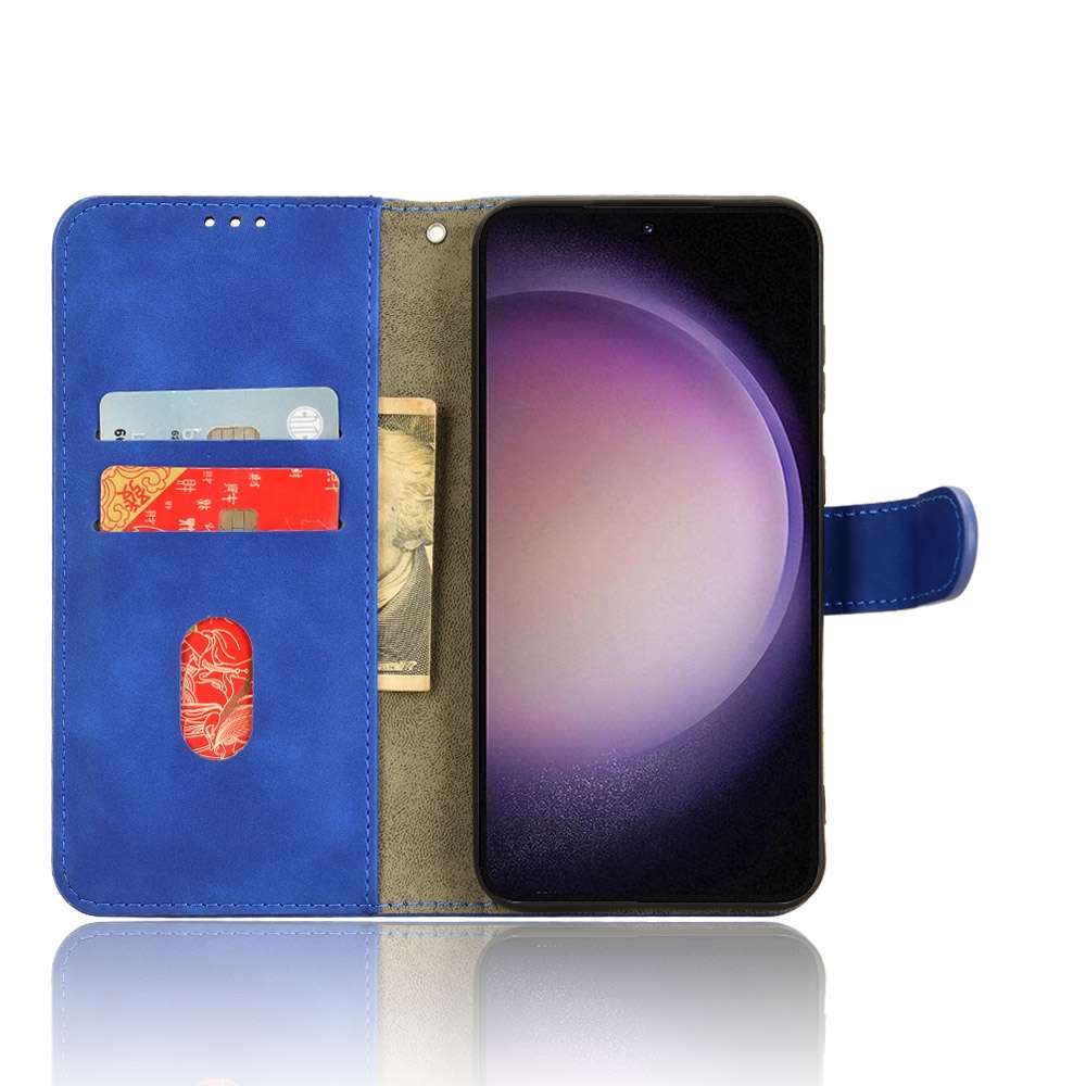 For Samsung Galaxy S23 FE 5G Skin Feel Magnetic Flip Leather Phone Case(Blue)