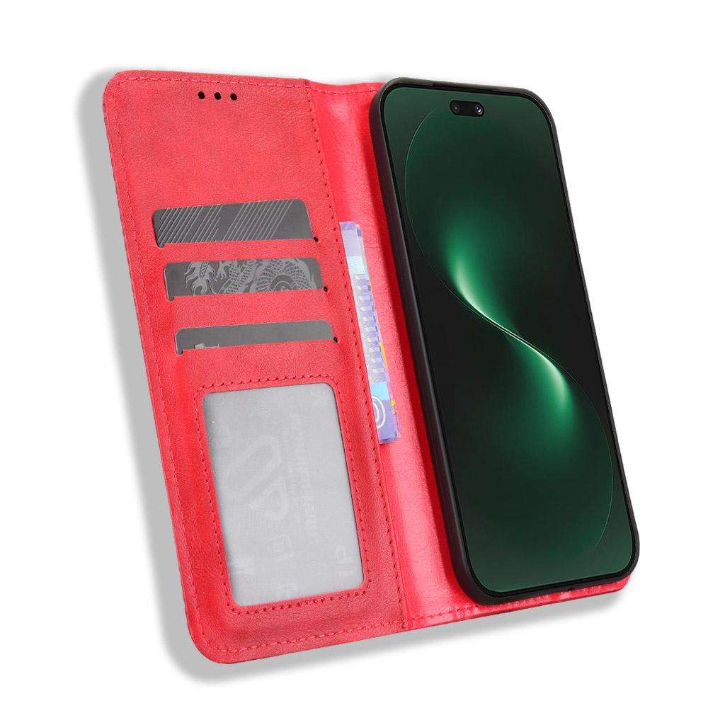 For Huawei nova 15 Pro / 15 Ultra Magnetic Buckle Retro Texture Leather Phone Case(Red)