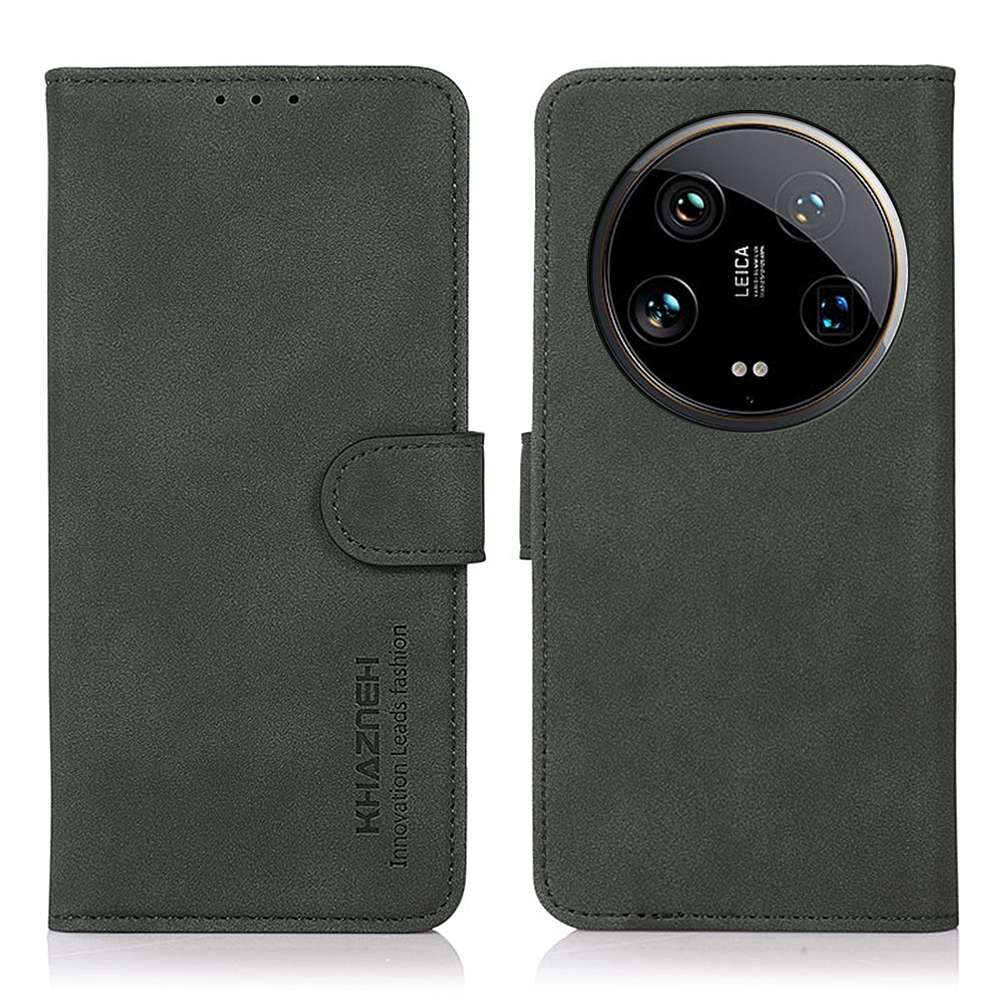 For Xiaomi 14 Ultra KHAZNEH Matte Texture Leather Phone Case(Green)