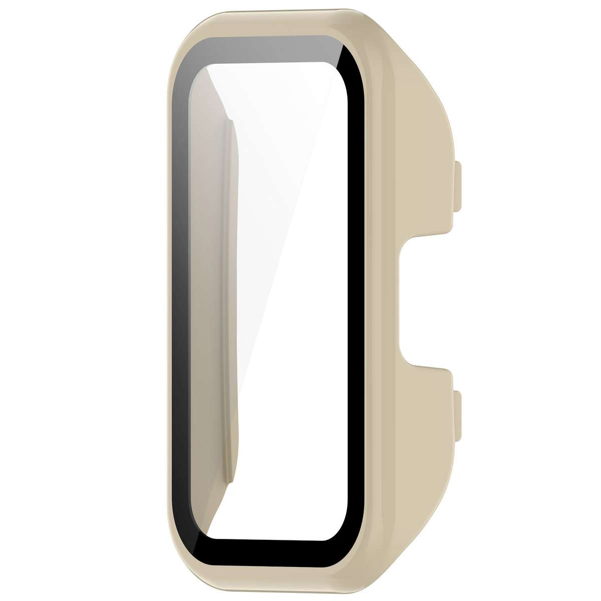For Huawei Band 10 / 9 / 8 PC + Tempered Film Integrated Protective Watch Case(Ivory White)