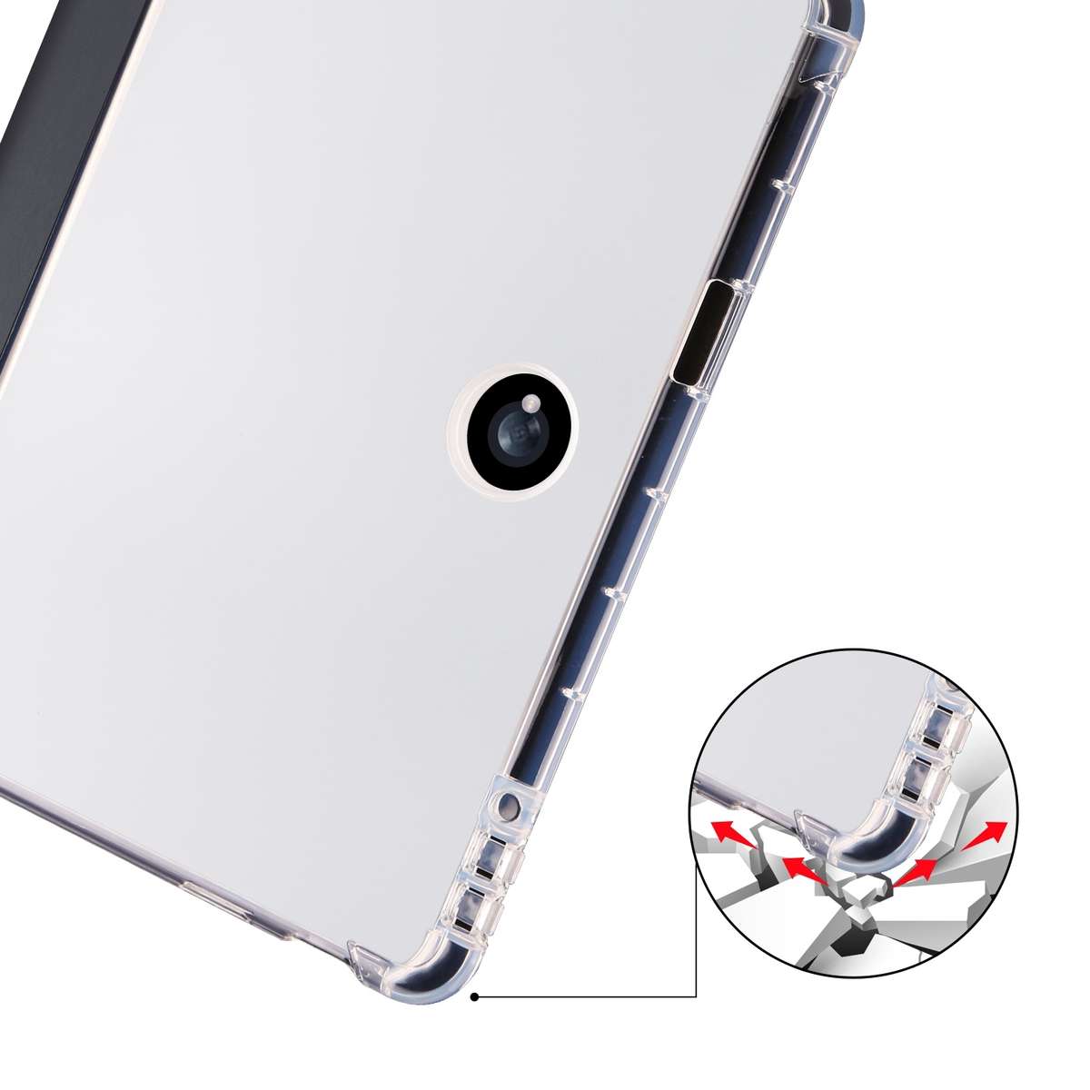 For OPPO Pad 2 11.6 2023 3-fold Clear TPU Smart Leather Tablet Case with Pen Slot(Black)