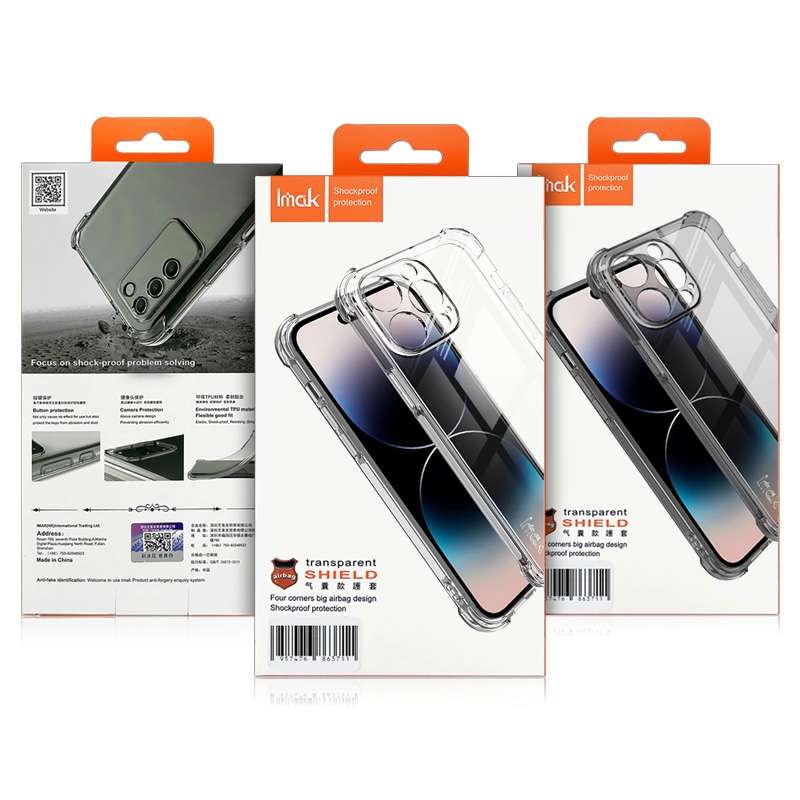 For Xiaomi 14 Pro 5G imak Shockproof Airbag TPU Phone Case(Transparent Black)