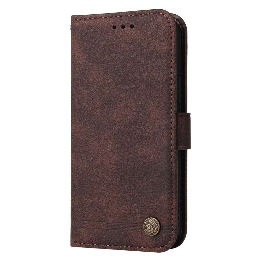 For Xiaomi 14 Ultra Skin Feel Life Tree Metal Button Leather Phone Case(Brown)