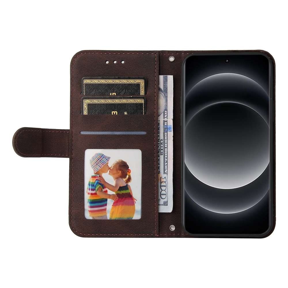 For Xiaomi 14 Ultra Skin Feel Life Tree Metal Button Leather Phone Case(Brown)