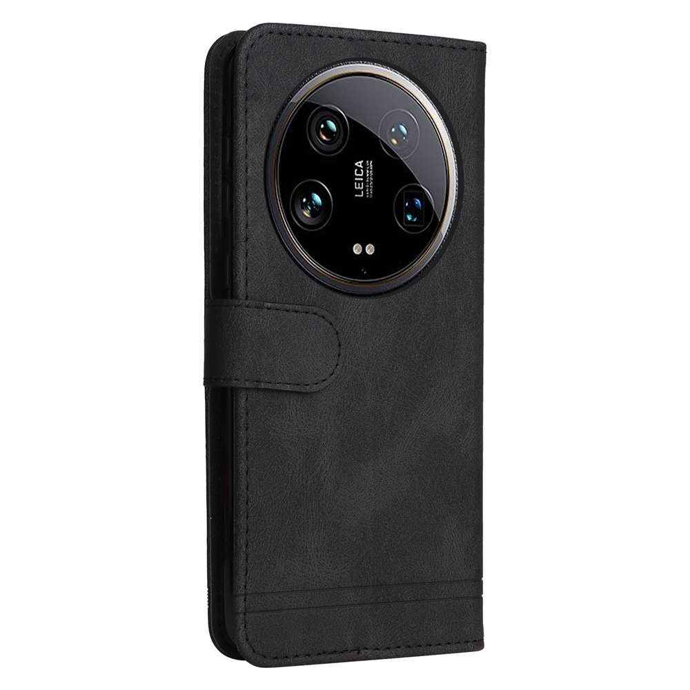 For Xiaomi 14 Ultra Skin Feel Life Tree Metal Button Leather Phone Case(Black)