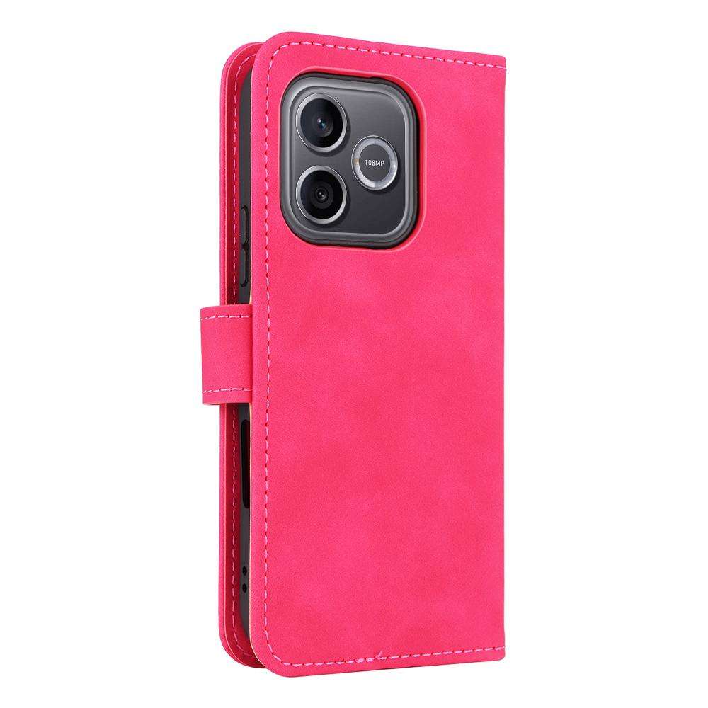 For Honor 600 Lite Global Skin Feel Magnetic Flip Leather Phone Case(Rose Red)