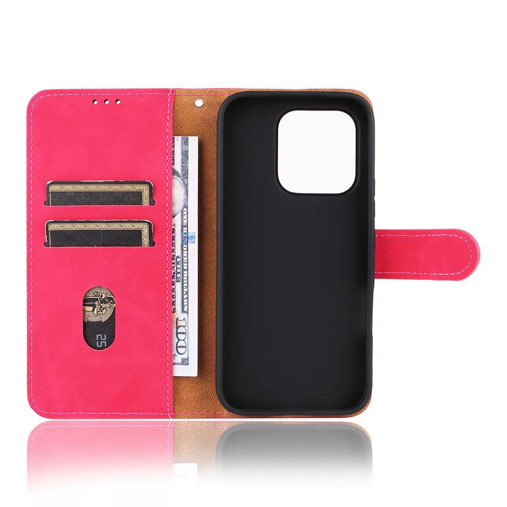 For Honor 600 Lite Global Skin Feel Magnetic Flip Leather Phone Case(Rose Red)