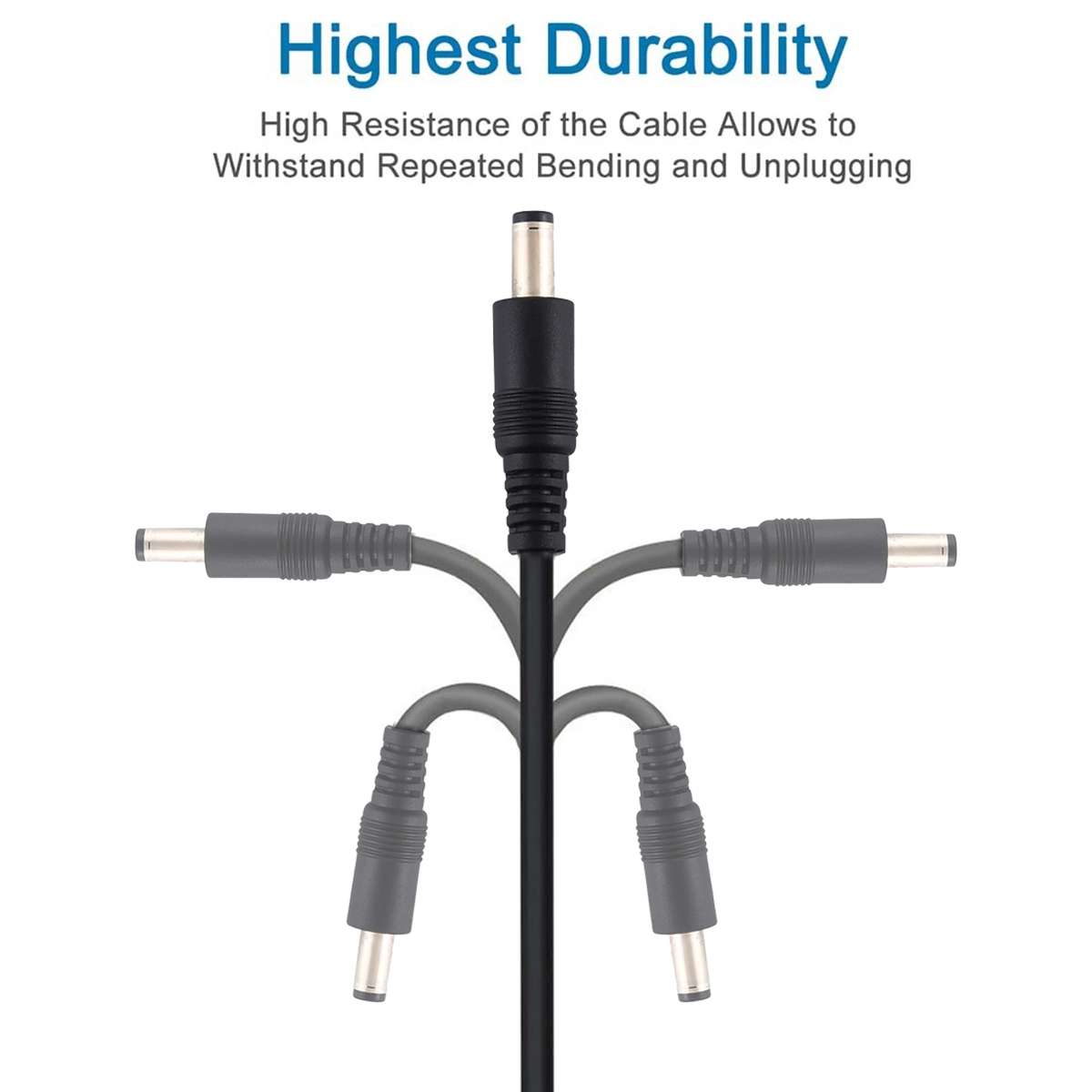 8A 5.5 x 2.1mm Female to Male DC Power Extension Cable(Black)