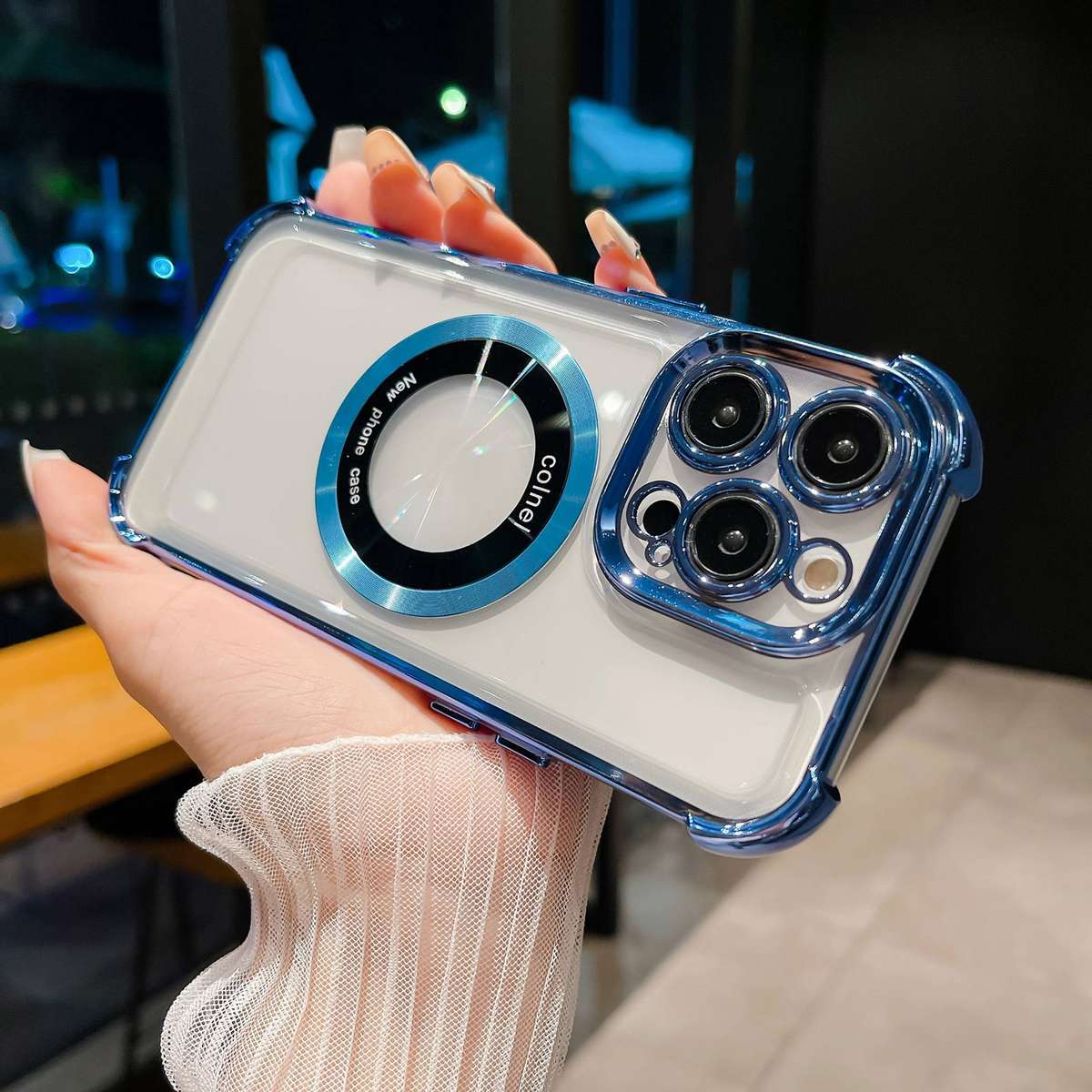 For iPhone 11 Pro 6D Electroplating Armor Magsafe Phone Case(Gold)