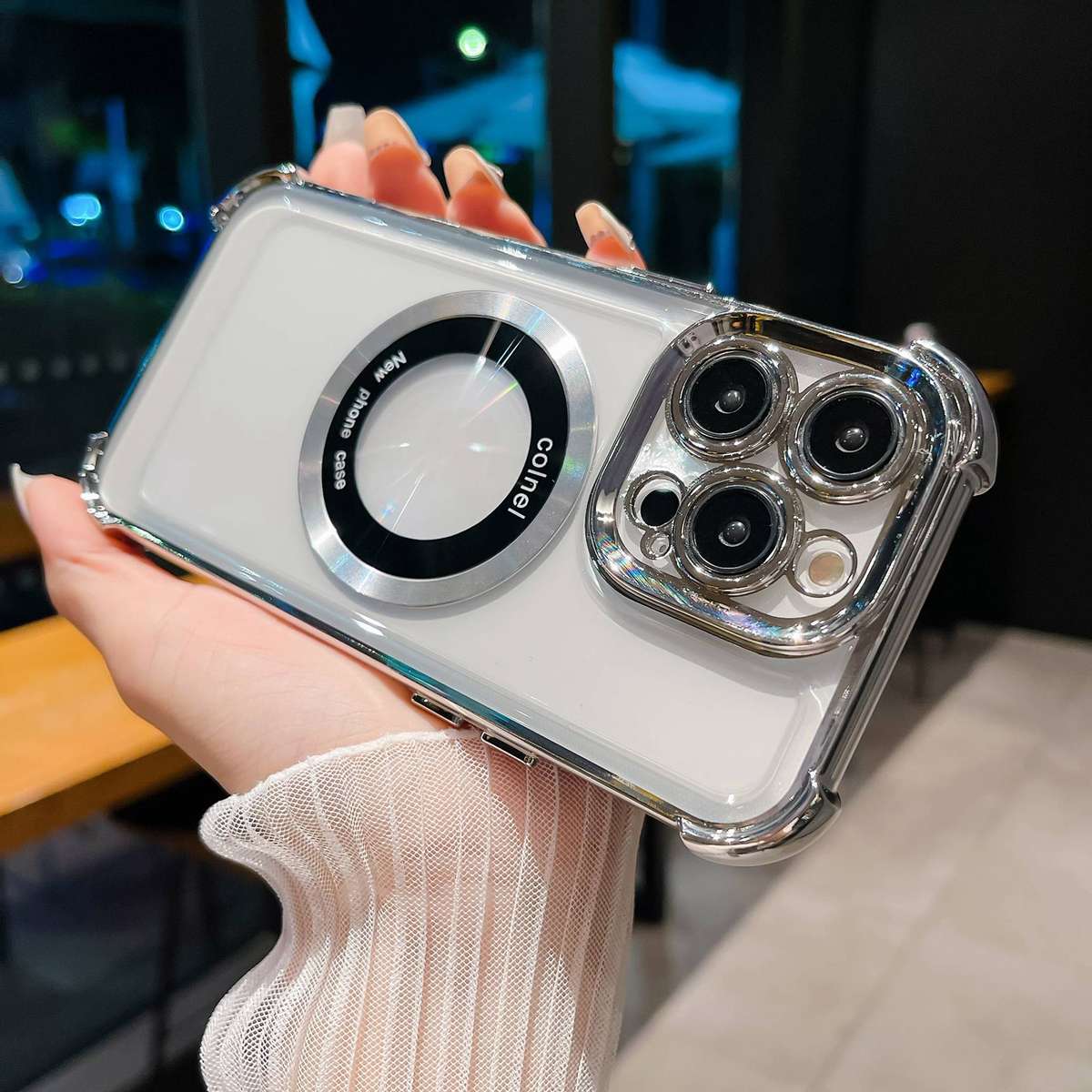 For iPhone 11 Pro 6D Electroplating Armor Magsafe Phone Case(Gold)