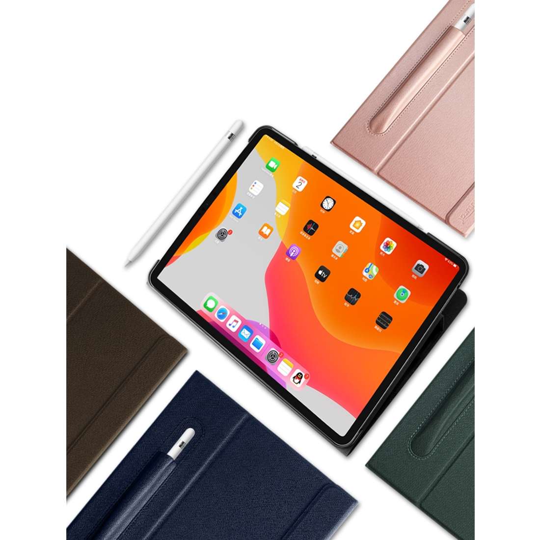 For iPad Pro 12.9 inch (2020) Geya Series PC + TPU Horizontal Flip Leather Tab ... (Classic Black)