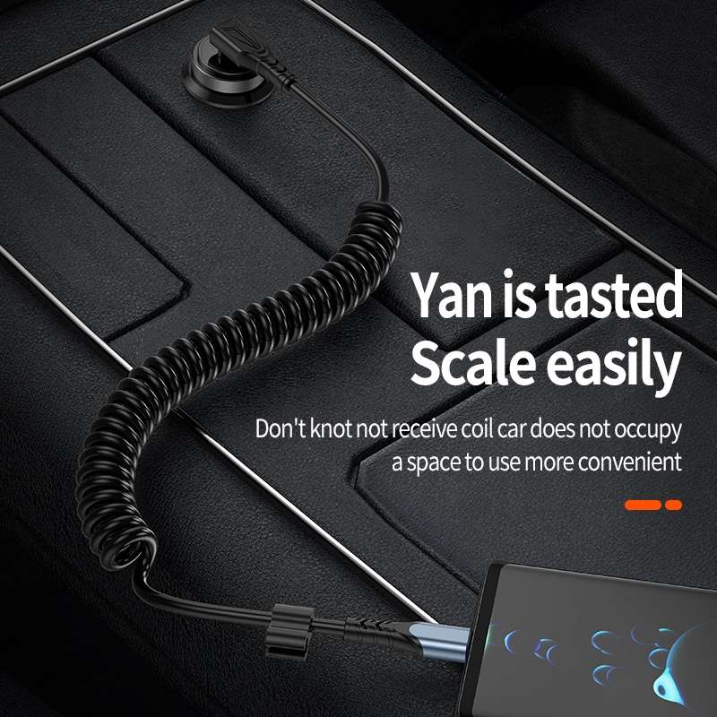 Type-C to 8 Pin Elbow Spring Charging Data Cable, Length: 1.5m(Black)