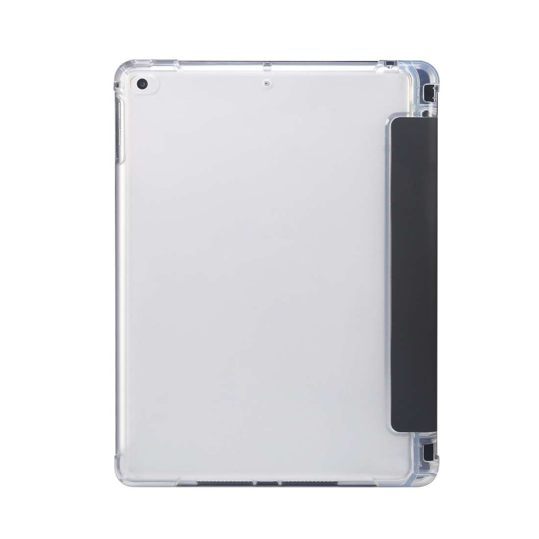 For iPad 9.7(2018)/(2017)/Air 2/Air 3-folding Electric Pressed Skin Texture Horizontal ... (Black)