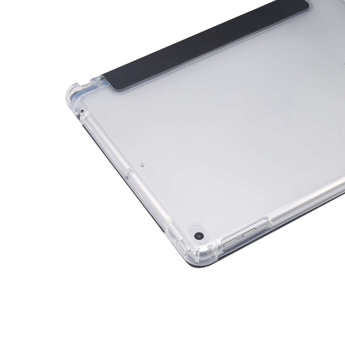 For iPad 9.7(2018)/(2017)/Air 2/Air 3-folding Electric Pressed Skin Texture Horizontal ... (Black)
