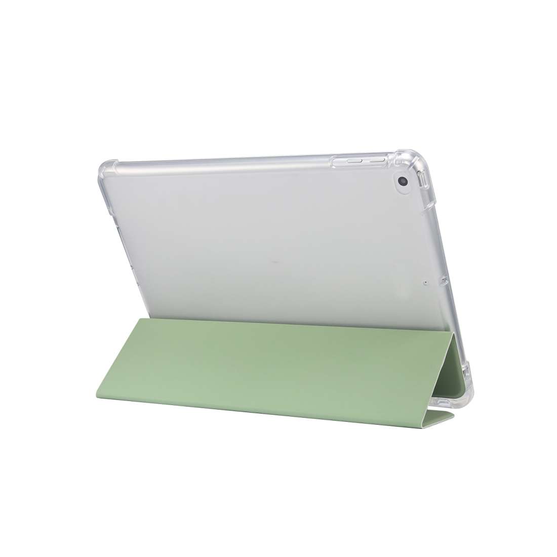 For iPad 9.7(2018)/(2017)/Air 2/Air 3-folding Electric Pressed Skin Texture Horizontal ... (Green)