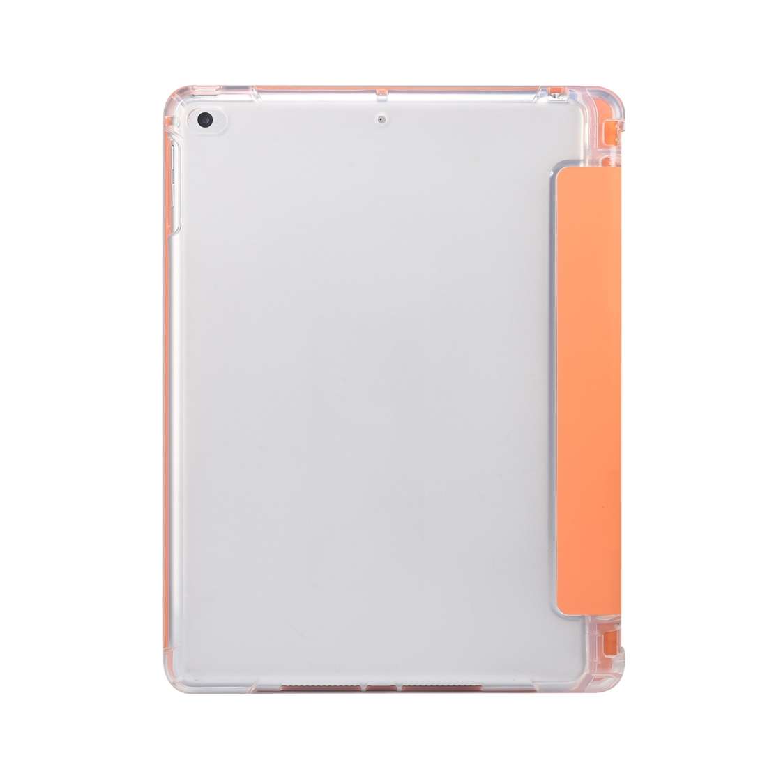 For iPad 9.7(2018)/(2017)/Air 2/Air 3-folding Electric Pressed Skin Texture Horizonta ... (Orange)