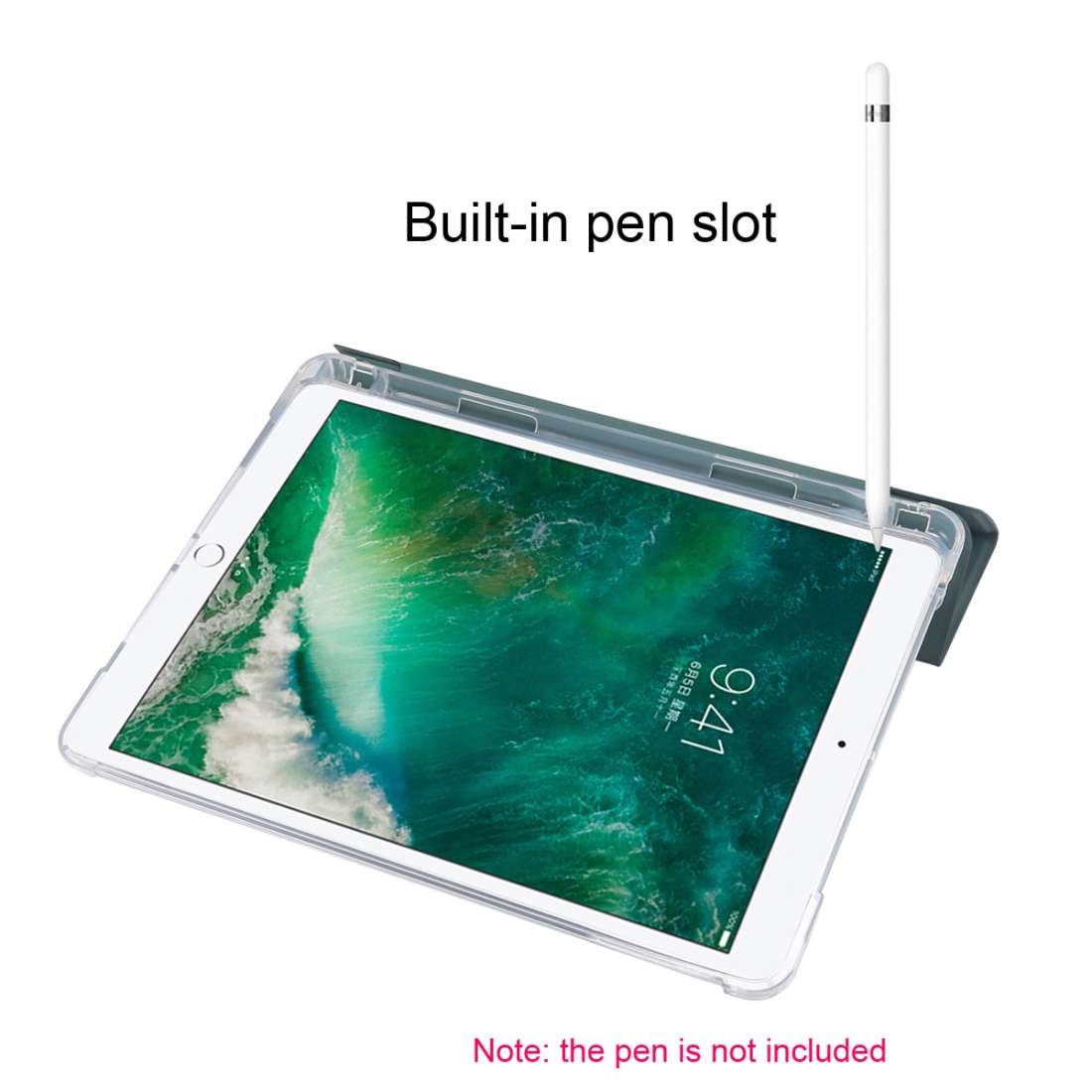 For iPad 9.7(2018)/(2017)/Air 2/Air 3-folding Electric Pressed Skin Texture Horizonta ... (Orange)