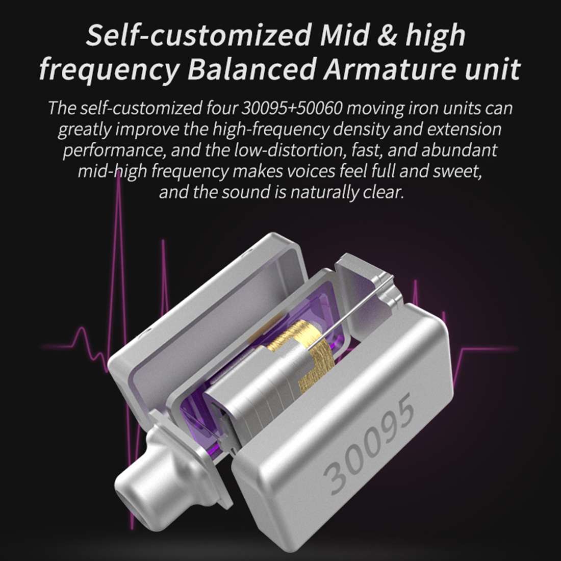 CCA CCA-C10 3.5mm Gold Plated Plug Ten Unit Hybrid Wire-controlled In-ear Ea ... (Streamer Purple)