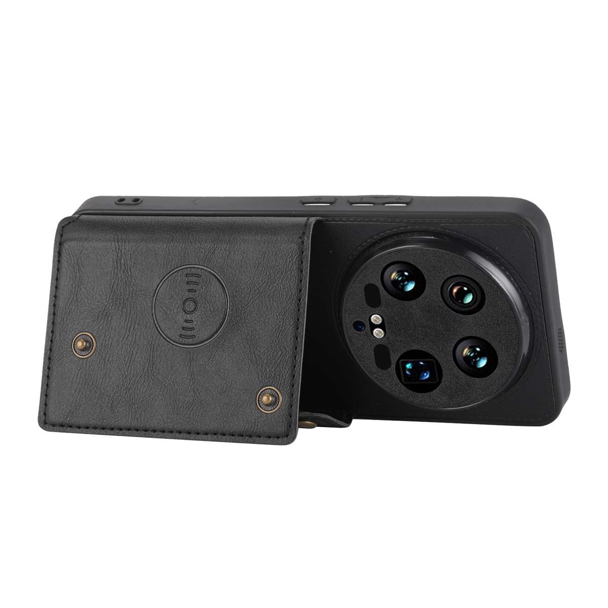For Xiaomi 14 Ultra Double Buckle Card Slots Magnetic Phone Case(Black)