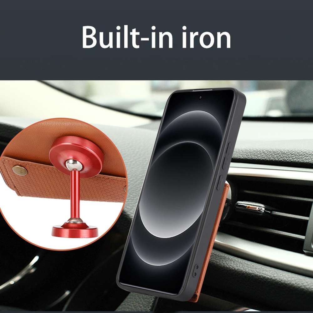 For Xiaomi 14 Ultra Double Buckle Card Slots Magnetic Phone Case(Grey)