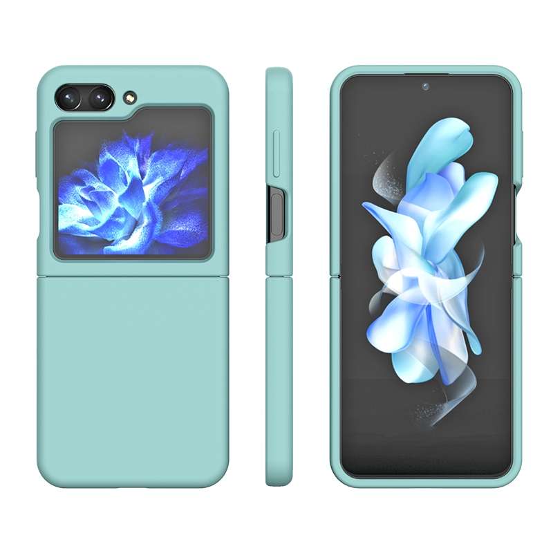 For Samsung Galaxy Z Flip5 Silicone Skin Feel Folding Phone Case(Lemon Yellow)